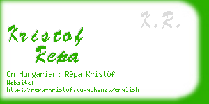 kristof repa business card