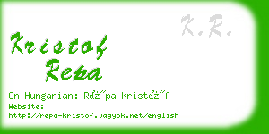kristof repa business card